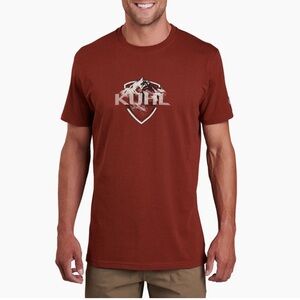 Kuhl Wildfibre Born in the Mountains Red Organic Cotton T Shirt Mens XL Gym Gorp
